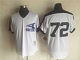 Chicago White Sox #72 Carlton Fisk White Mitchell And Ness Throwback Pullover Stitched MLB Jersey,baseball caps,new era cap wholesale,wholesale hats